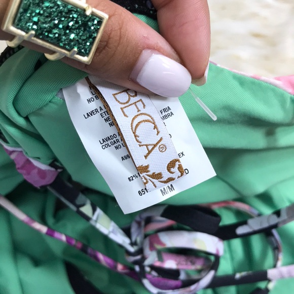 Becca Spring Fling 1Piece Swimsuit in Black Multi - Picture 6 of 8